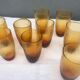Suite de neuf verres à orangeade 1950/60