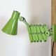Green Industrial German Scissor Wall Lamp from Kaiser Leuchten, 1960s