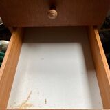 Vintage 1950s desk in light wood – compass base