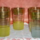 Orangeade glasses in granite glass 1960