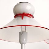 Lampe Murano grise et rouge