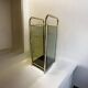 Vintage 'gold' umbrella stand with smoked glass