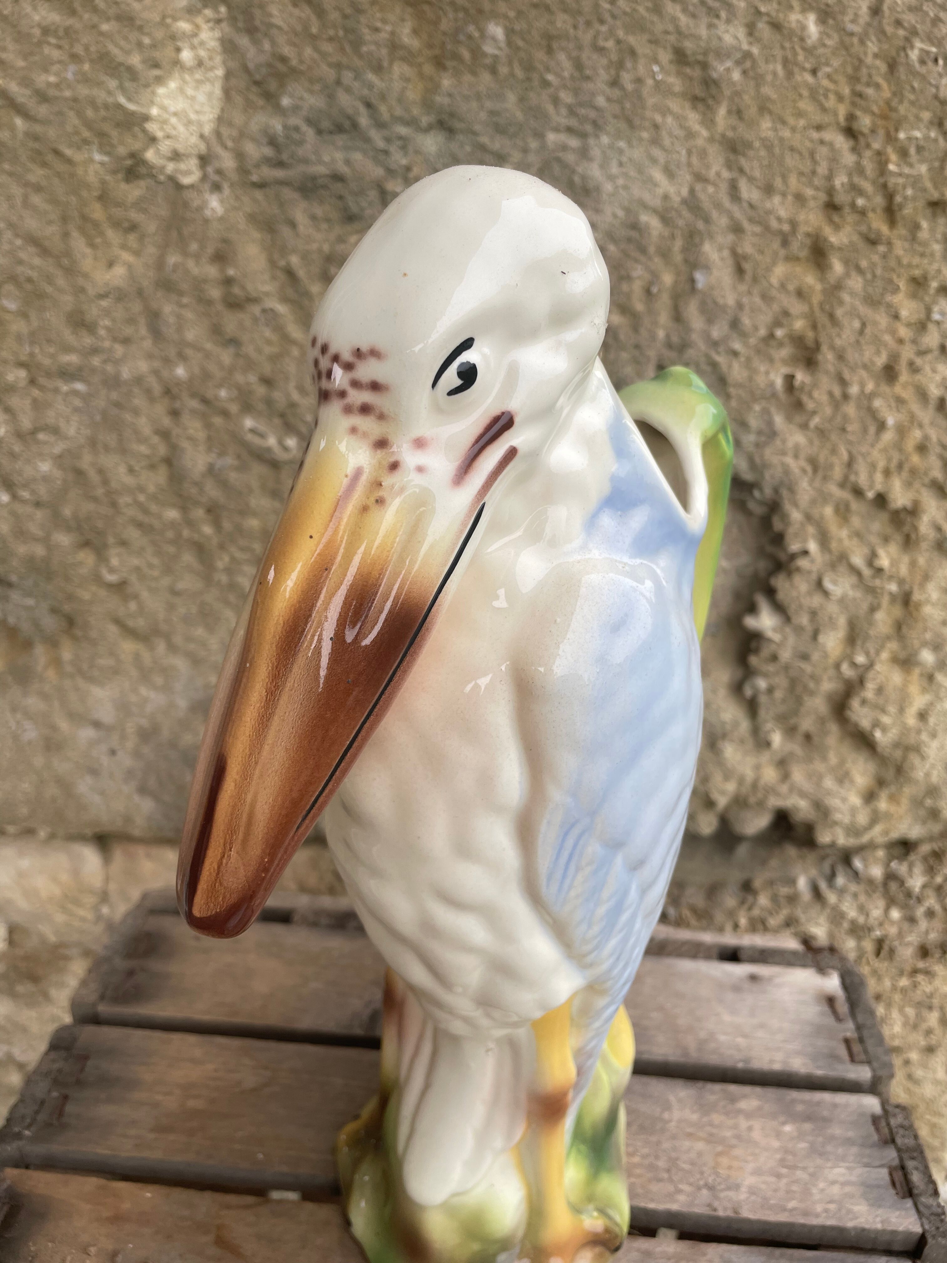Pitcher barbotine stork