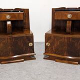 Pair of Art Deco bedside tables in Rio rosewood, France circa 1920