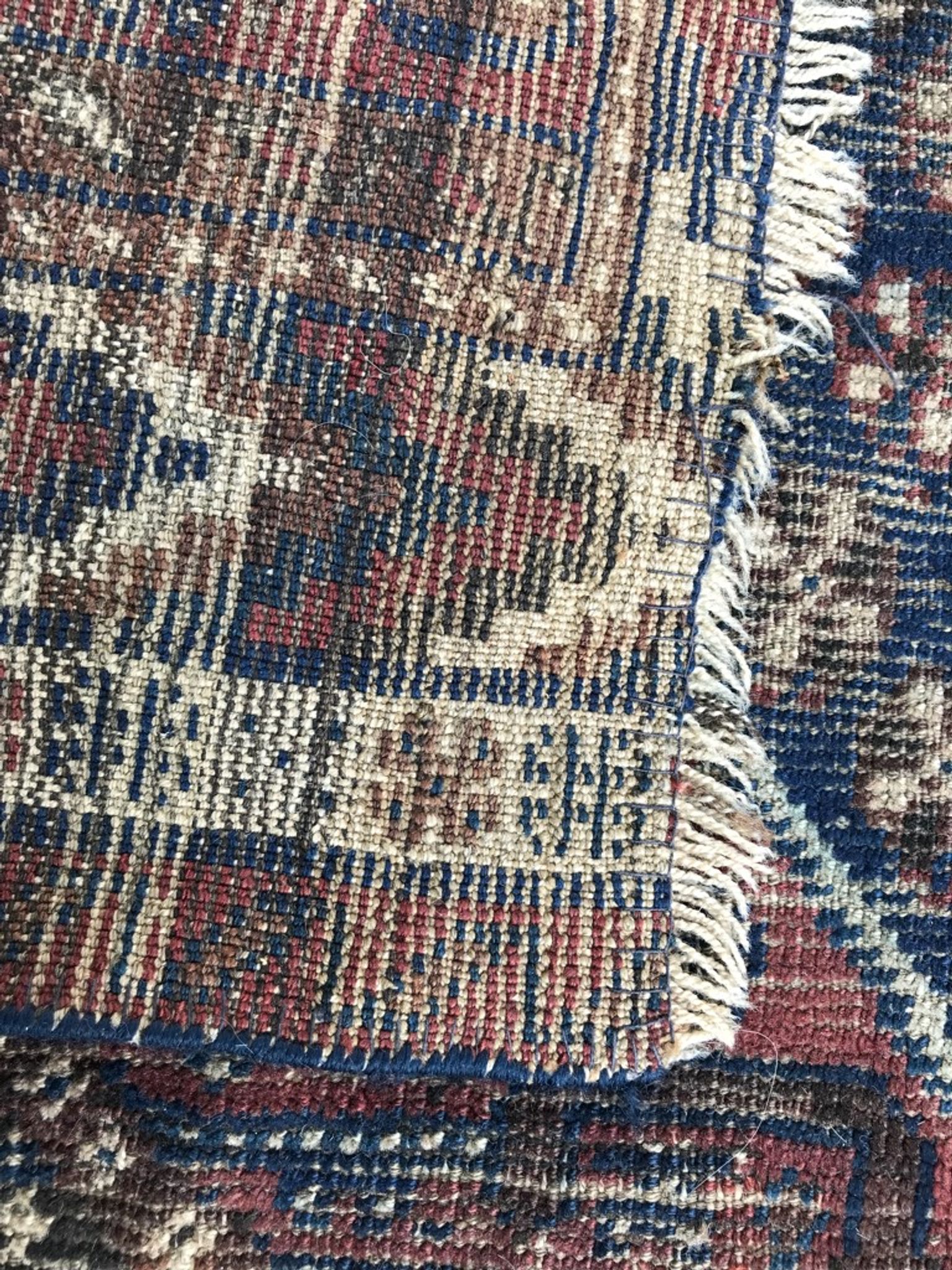 Carpet old persian hand made ghashghai wool 97 x 152 cm