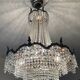 Lustre Montgolfière à pampilles en cristal