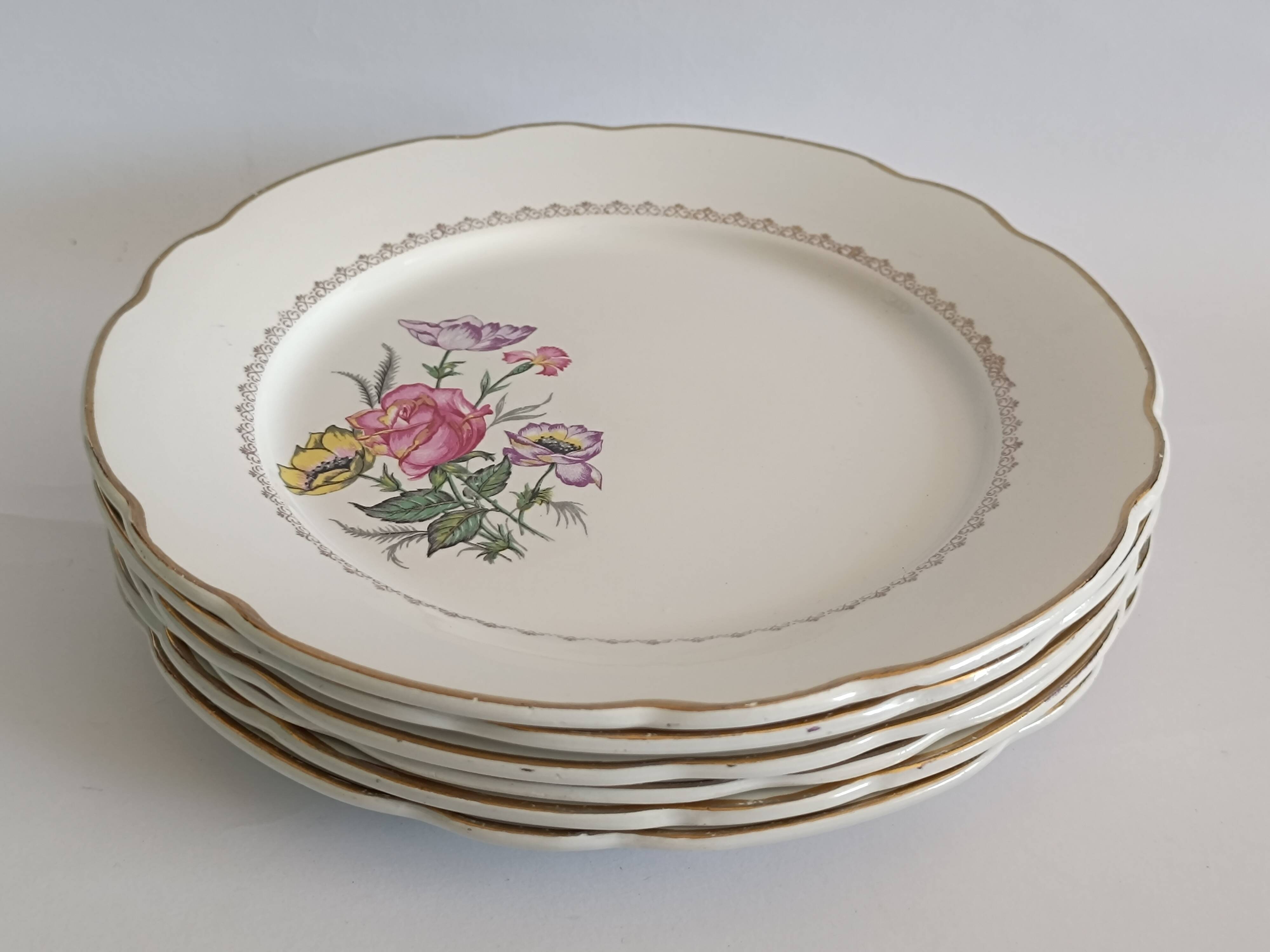 Assiettes plates Digoin & Sarreguemines