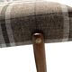 Beige checked fabric armchair in mid-century style, Europe, 1960s