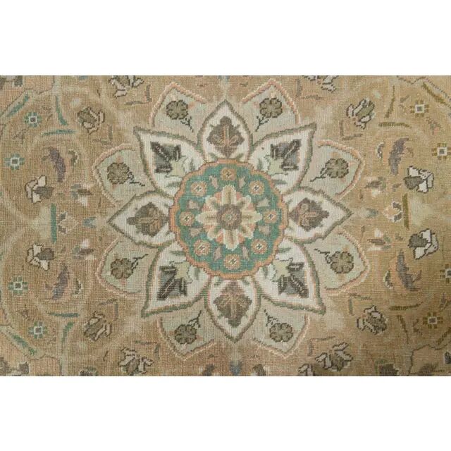 Tapis de zone vintage persan fait main en laine et coton des années 1970 285x397