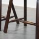 Set of 4 vintage spindle design chairs in wood by De Ster Gelderland.