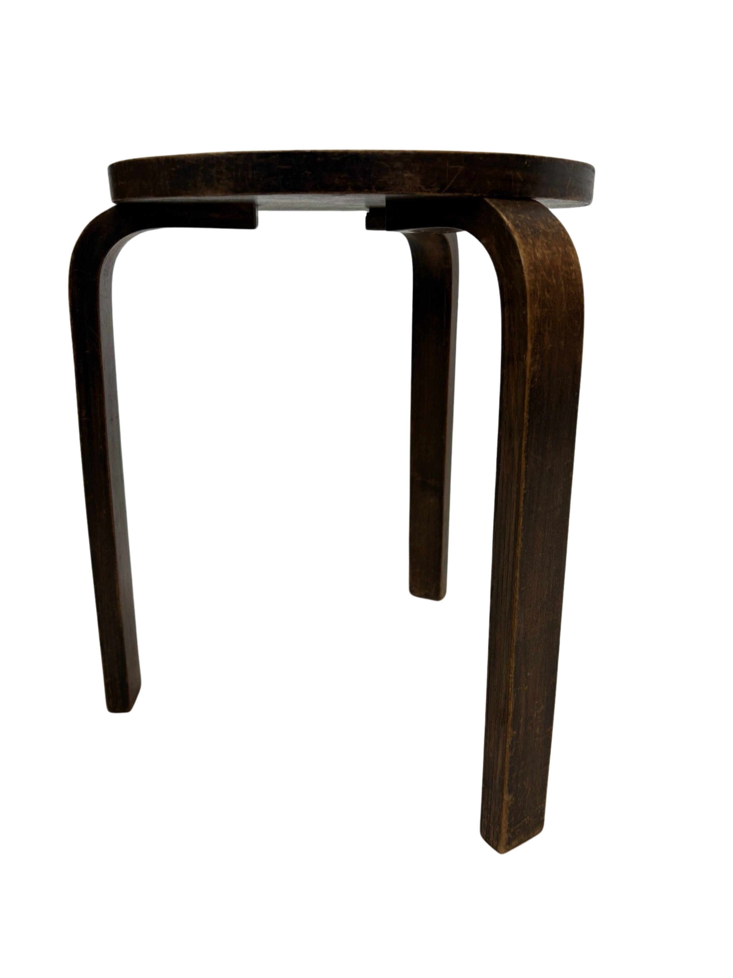Vintage Alvar Aalto model 60 stool attributed to