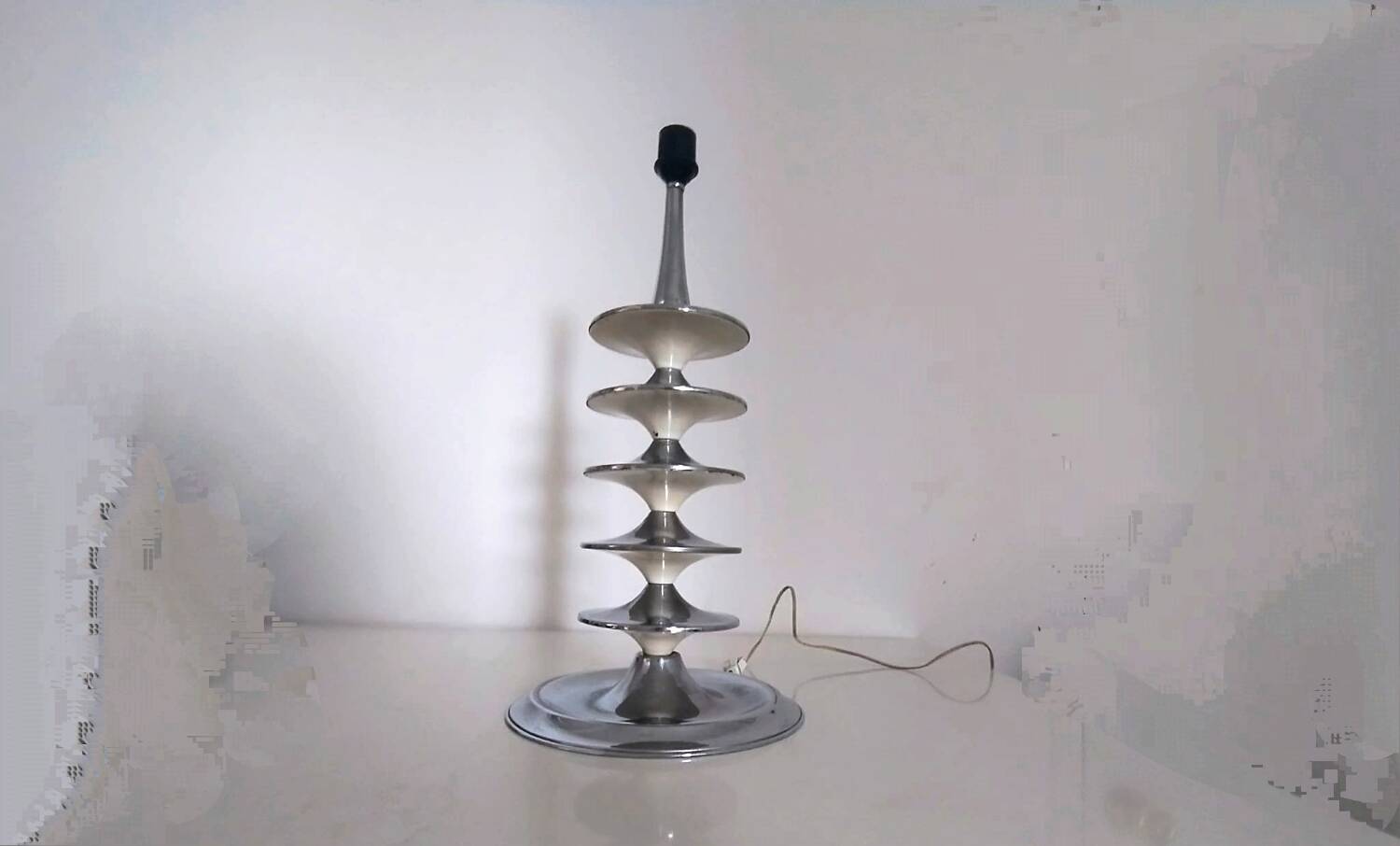 Lampe space age chromée