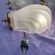 4 pressed glass wall lights with shell decor