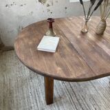 1950s round pine table with extensions