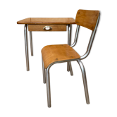 School desk and chair
