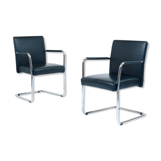 Paire de fauteuils Walter Knoll édition Ligne Jason modèle 1519