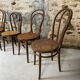 Lot de 5 chaises bistrot bois courbé cannage