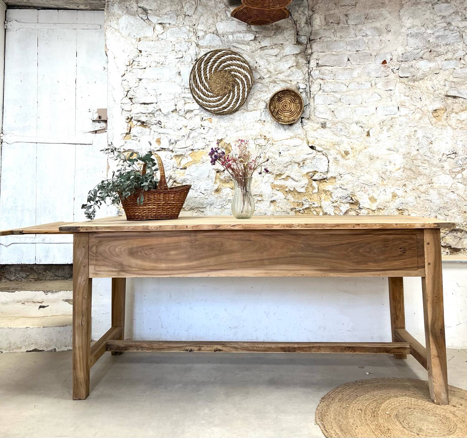 Farmhouse table with bread board