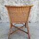 Armchair in wicker rattan and scoubidou