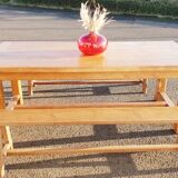 Farm table and 2 benches