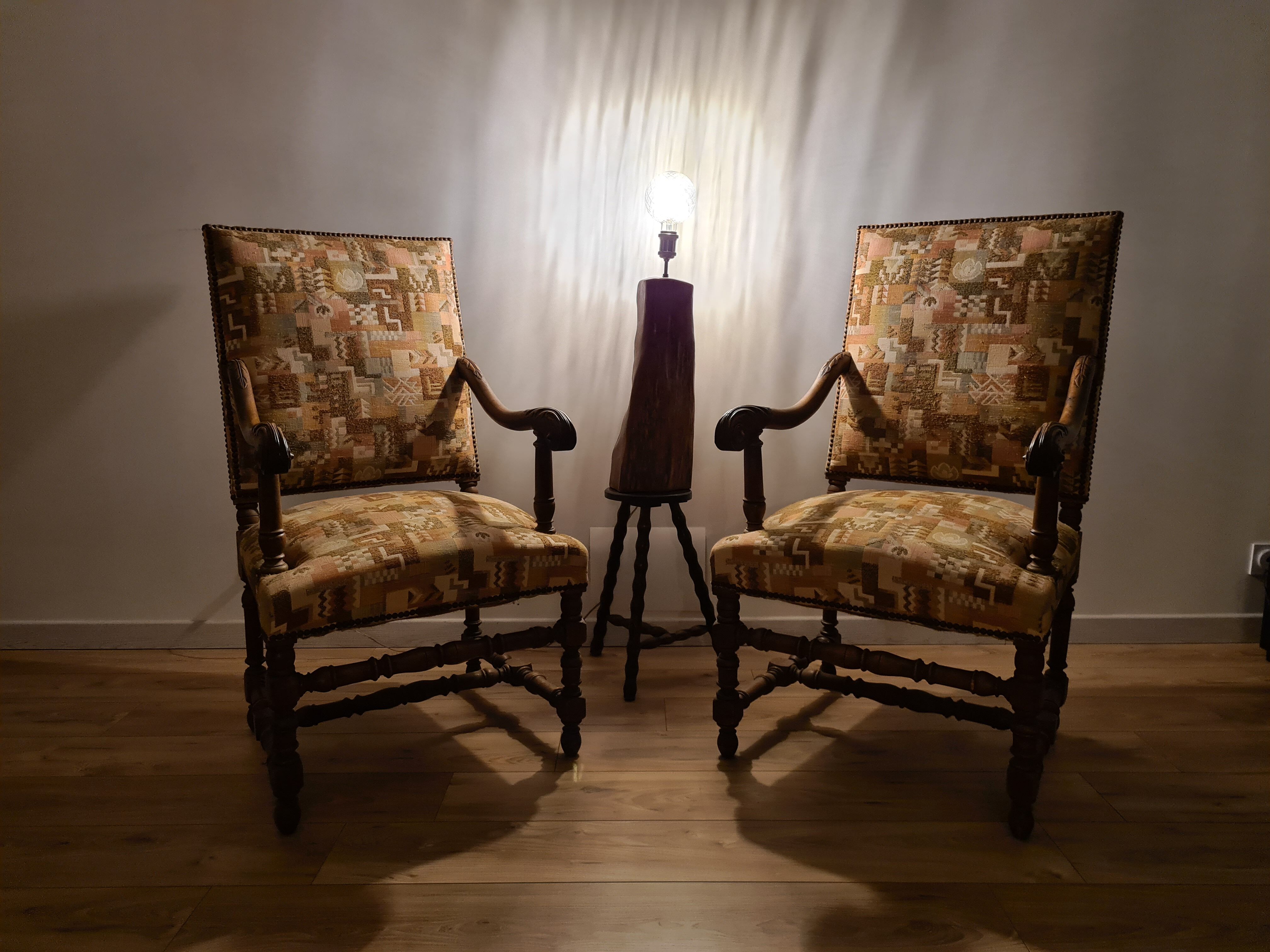 Pair of Louis XIII armchairs