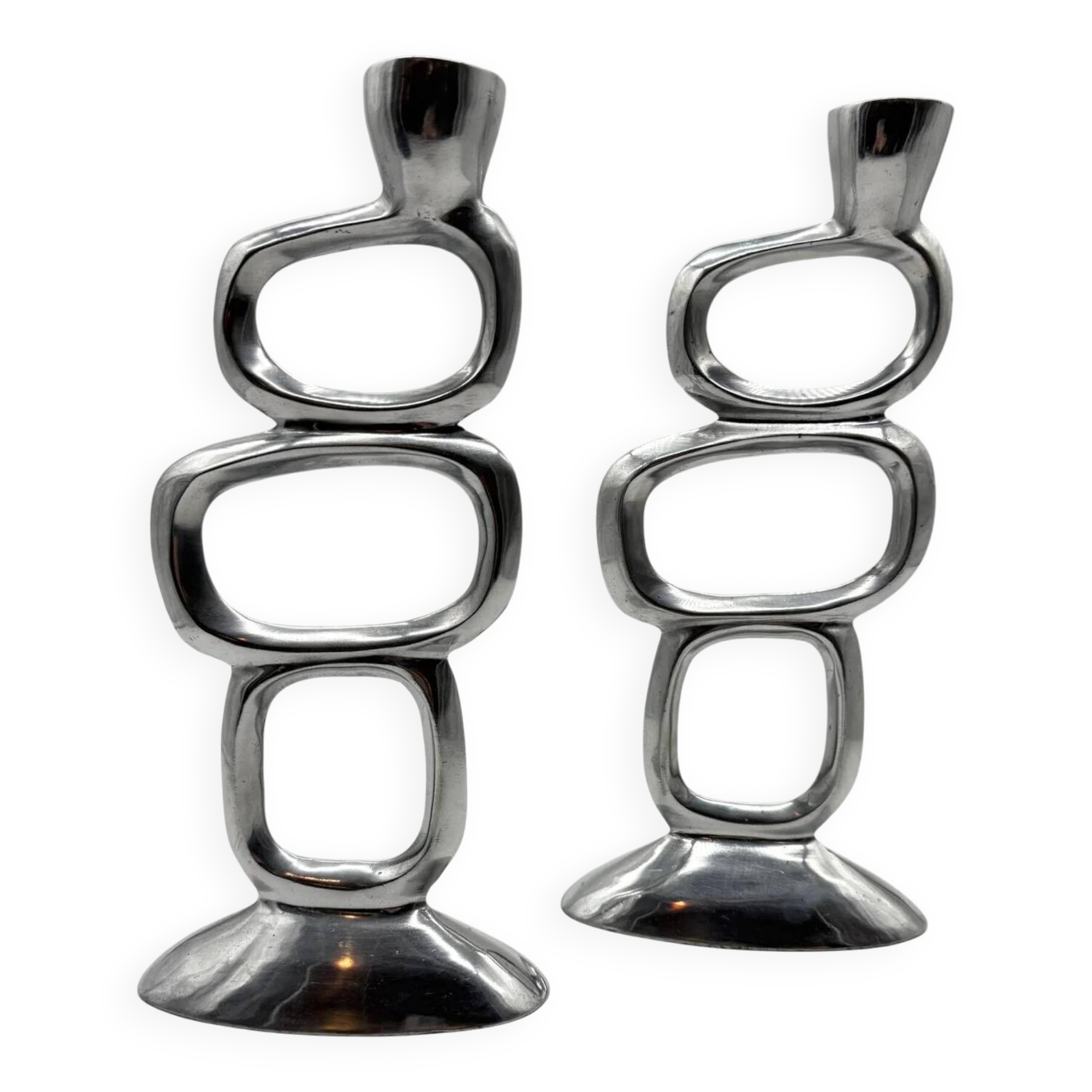 Pair of candlesticks "Circle" – Matthew Hilton, 1980s