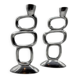Pair of candlesticks "Circle" – Matthew Hilton, 1980s