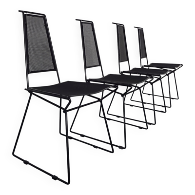 Metal Chairs by Rolf Rahmlow, 1980s, Set of 4