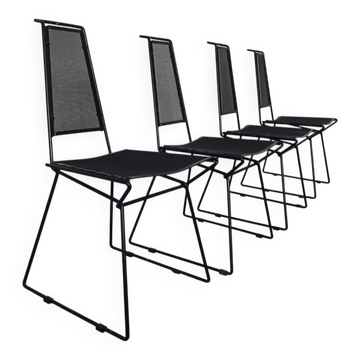 Metal Chairs by Rolf Rahmlow, 1980s, Set of 4