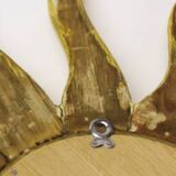 Miroir soleil italien en bois doré – Style vintage, format moyen