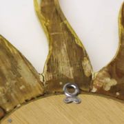 Miroir soleil italien en bois doré – Style vintage, format moyen
