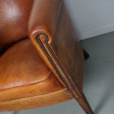 Vintage Dutch Cognac Colored Leather Club Chair