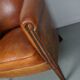 Fauteuil club vintage hollandais en cuir couleur cognac