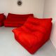 Living room sofa and 2 armchairs French design Steiner 70s vintage fabric