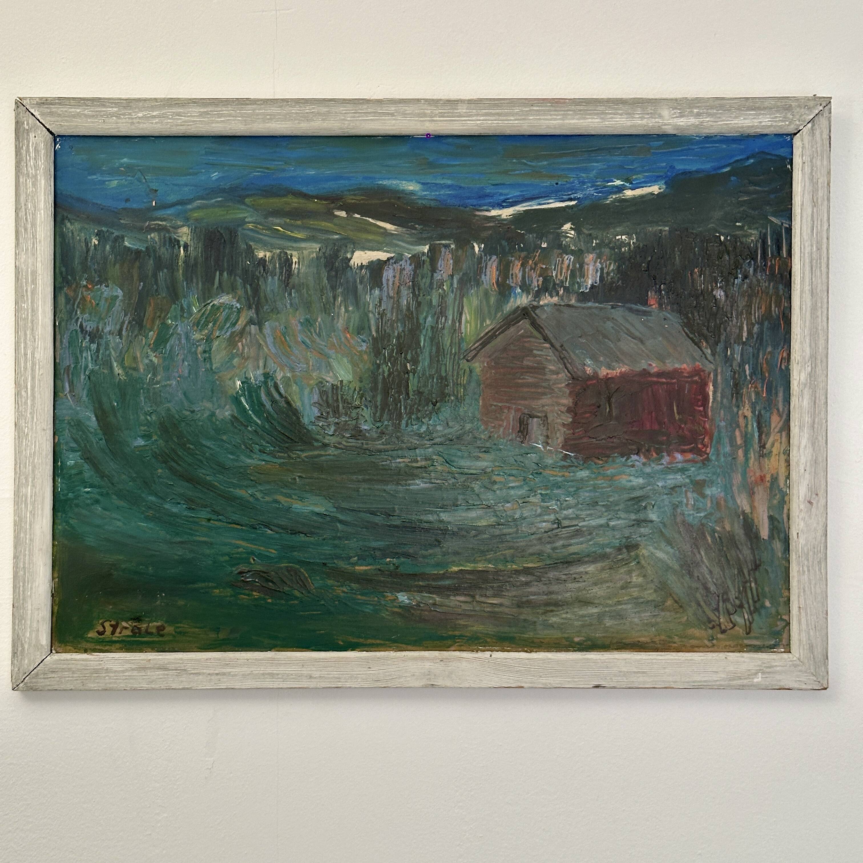 Provencal landscape, oil on canvas, 54/39 cm, author's signature "Strale"