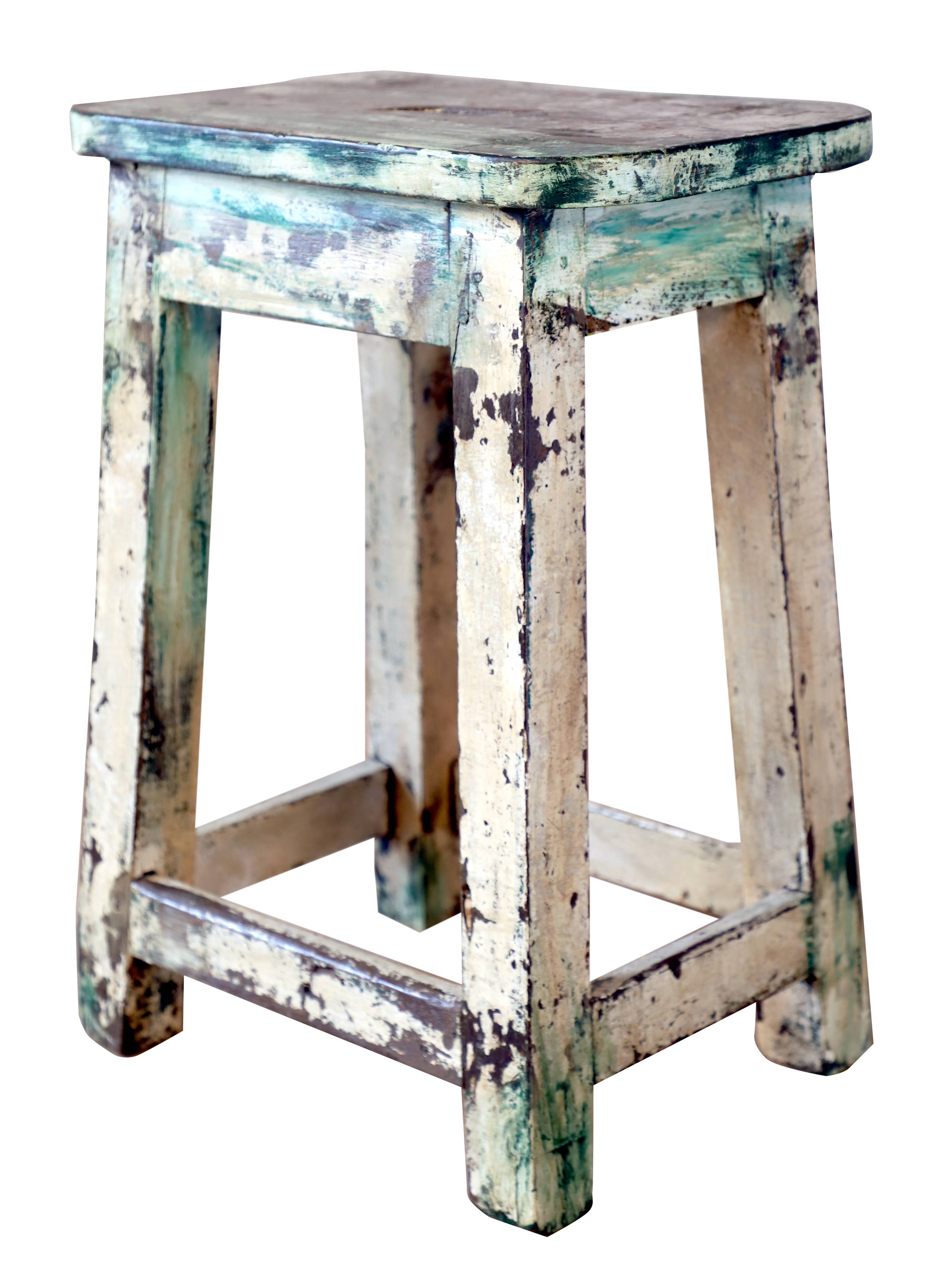Old Burmese teak workshop stool