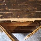 Buffet parisien en bois patiné marron