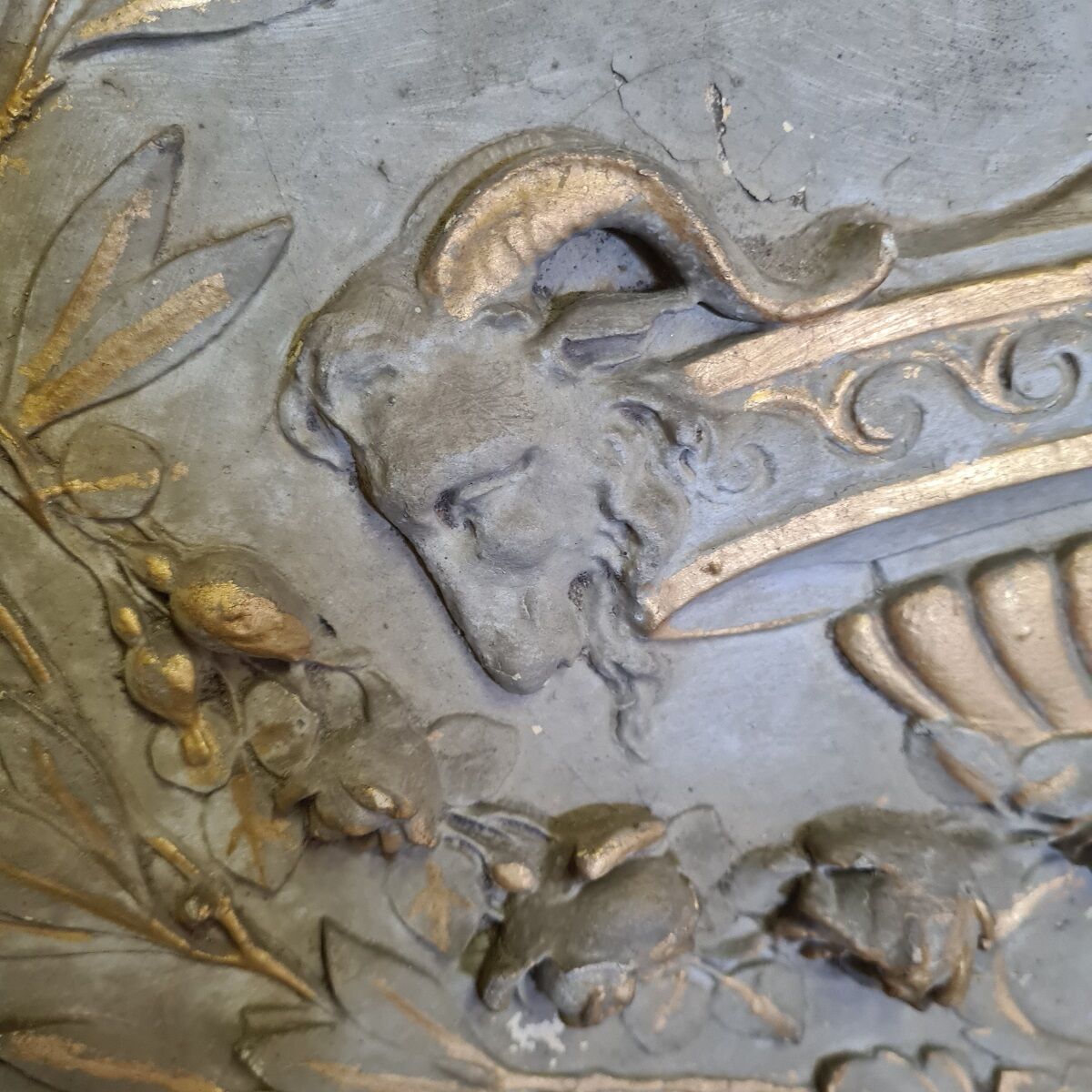 Antique French Louis XVI Plaster Ornament, 18th Century.