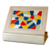 White wooden boxes decorated with Catalan trencadís style mosaics