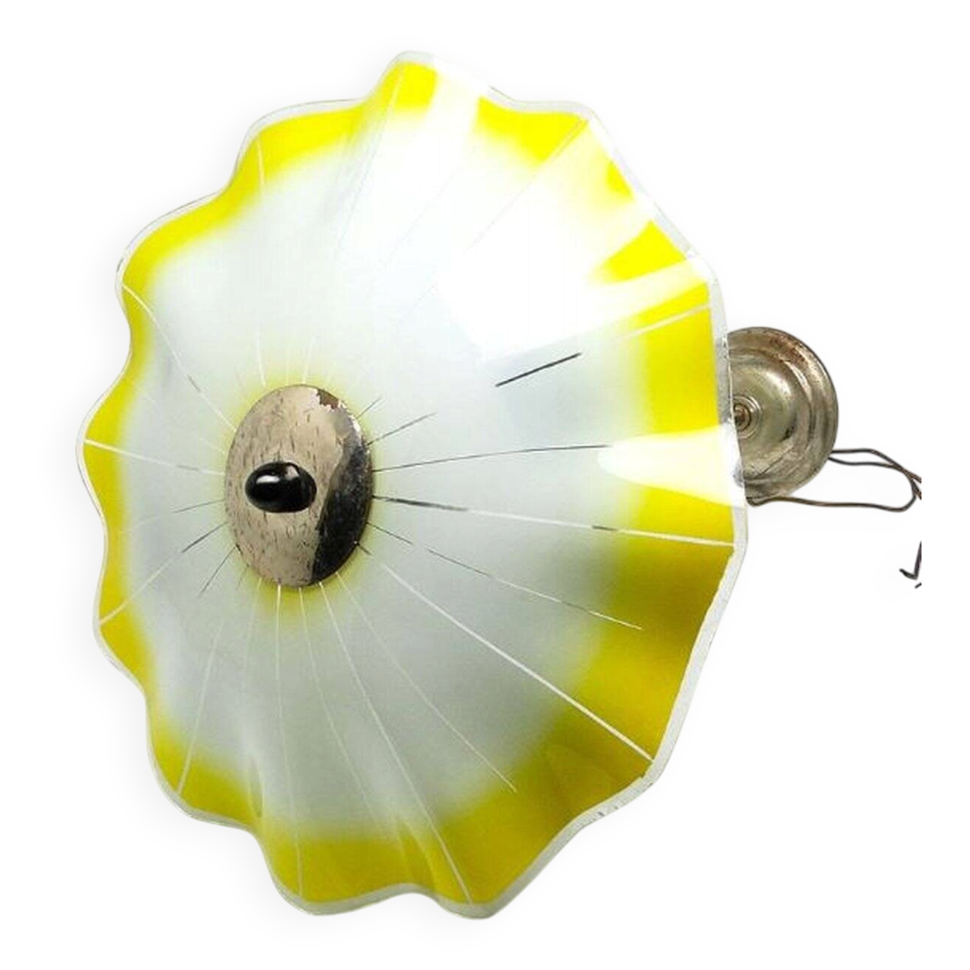 Mid-century pendant umbrella lamp, Poland