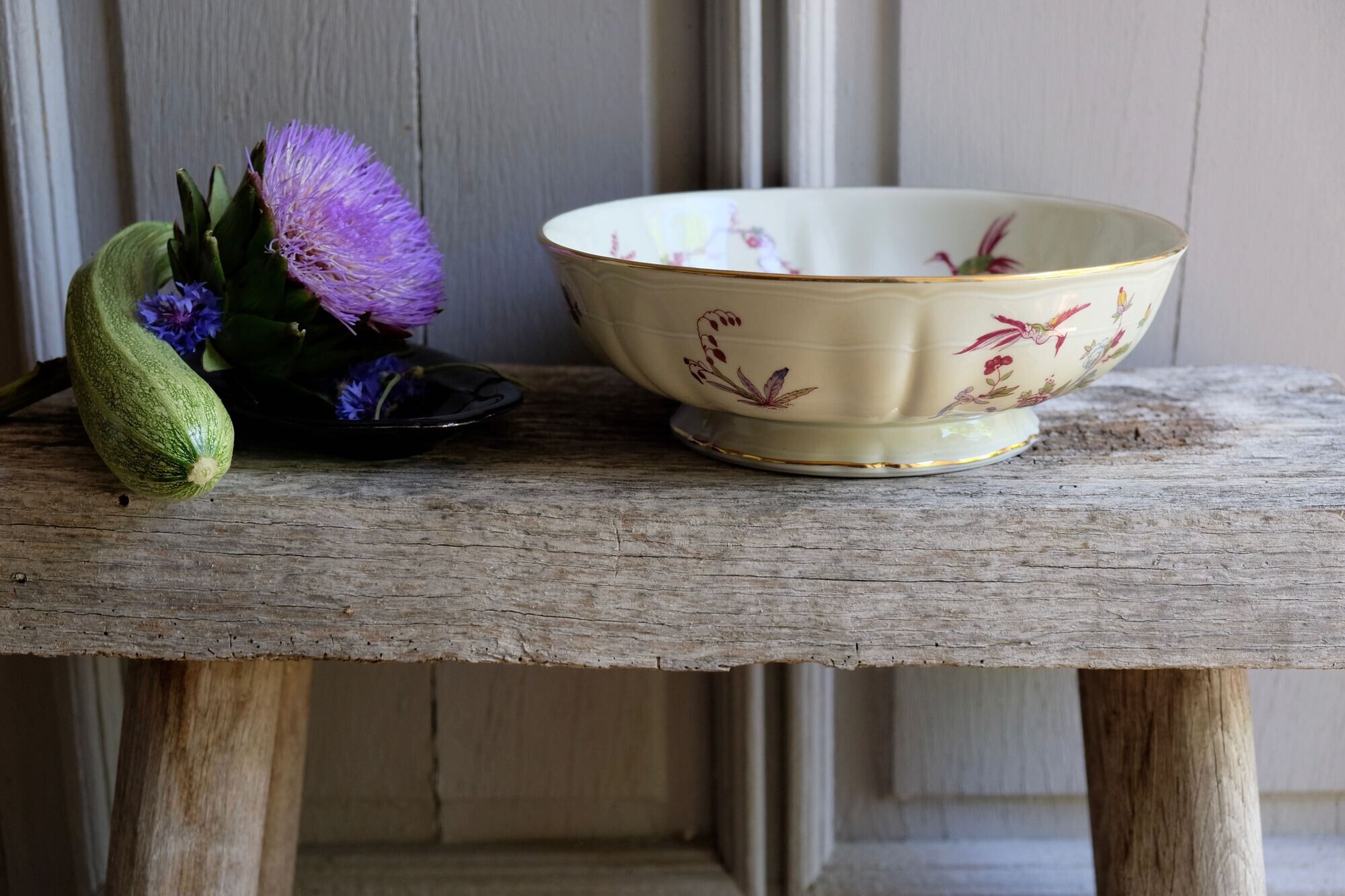 Flat porcelain bowl B & C Limoges L. Bernardaud & Cie France