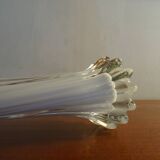 Murano glass vase twisted flower neck