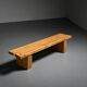 Pine bench from the La Rive residence, Arc 1600, France, circa 1970.