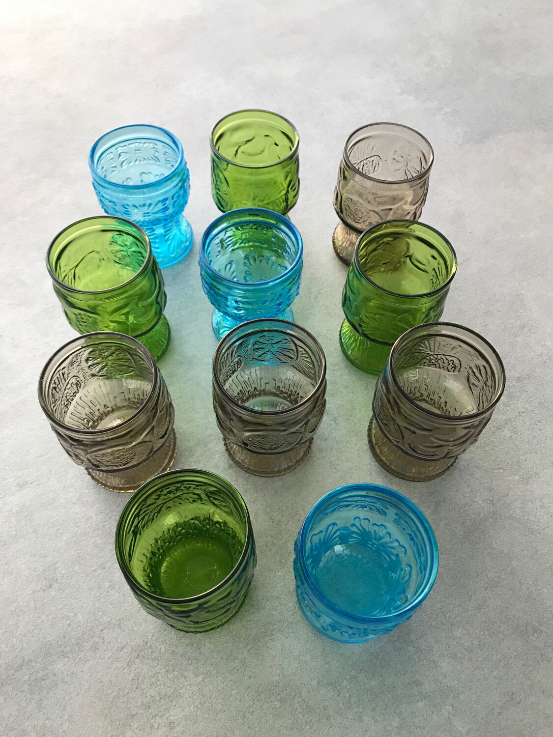 11 verres - vintage italien