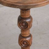 French Mid-Century Wooden Side Table or Pedestal
