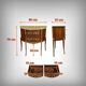 Small demi-lune jump commode in marquetry, transitional style between Louis XV and Louis XVI – early 20th century.