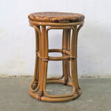 Rattan bamboo stool