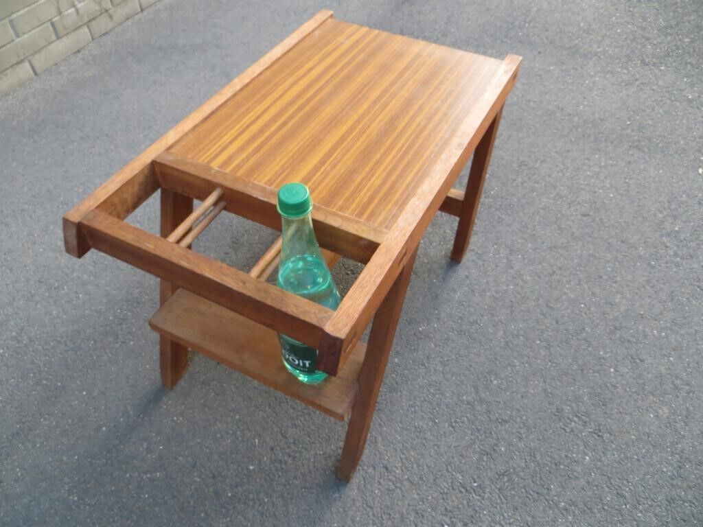 Scandinavian side table in solid teak