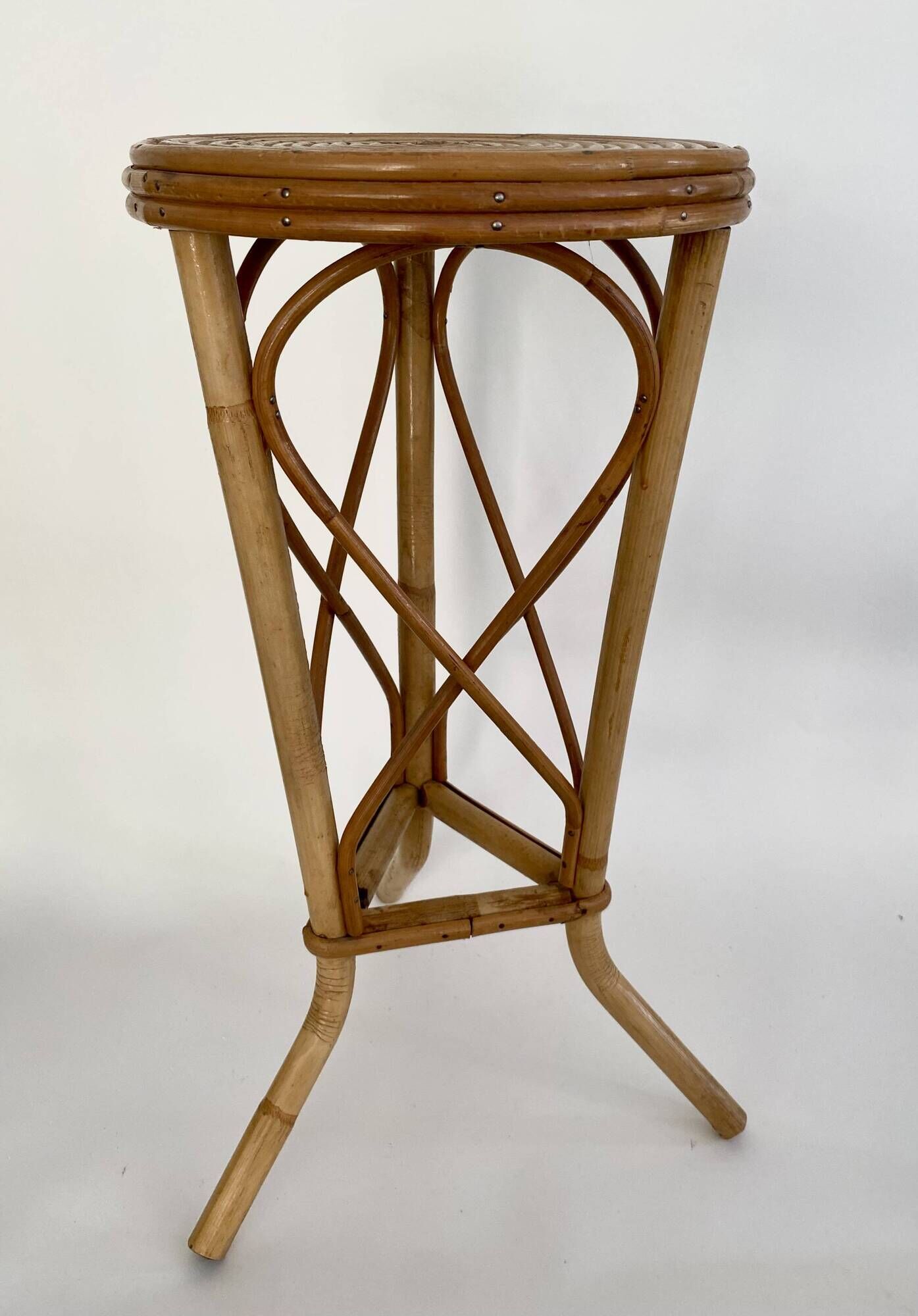 Rattan side table, 1960s