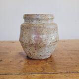 Vase / pot grès pyrité